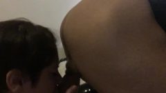 Interracial Rim And Blow-Job From Behind