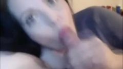 Getting Both The Dick And Balls In Her Mouth